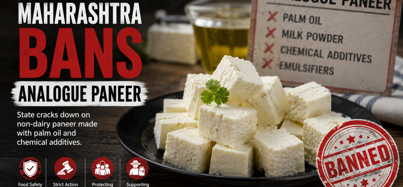 Maharashtra's ban on analogue paneer highlights India's growing fight against fake paneer, food adulteration, and unsafe dairy products. Read the full analysis.